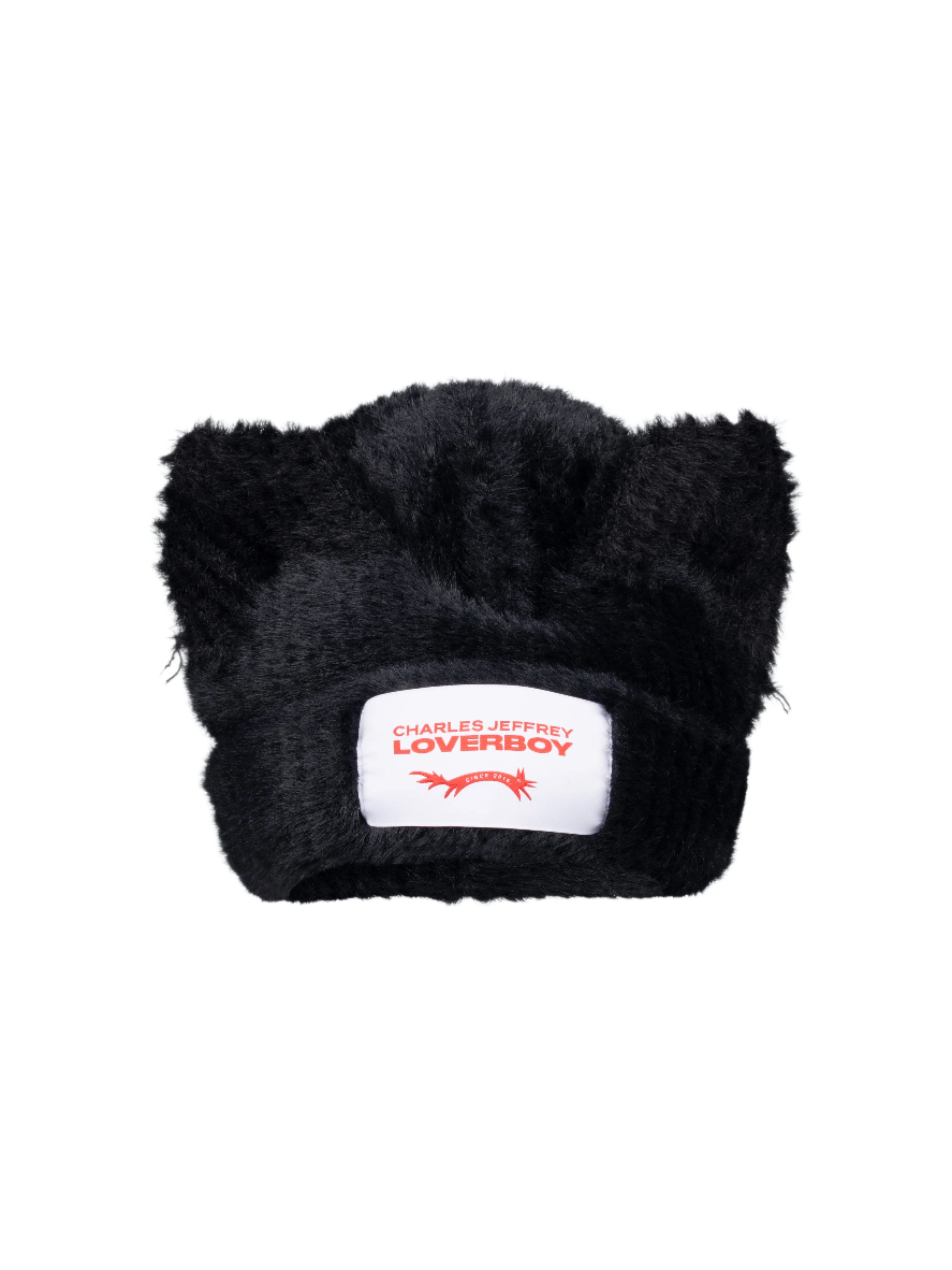 CHARLES JEFFREY LOVERBOY Fluffy Chunky Ears Beanie Black – LAW DIVINE