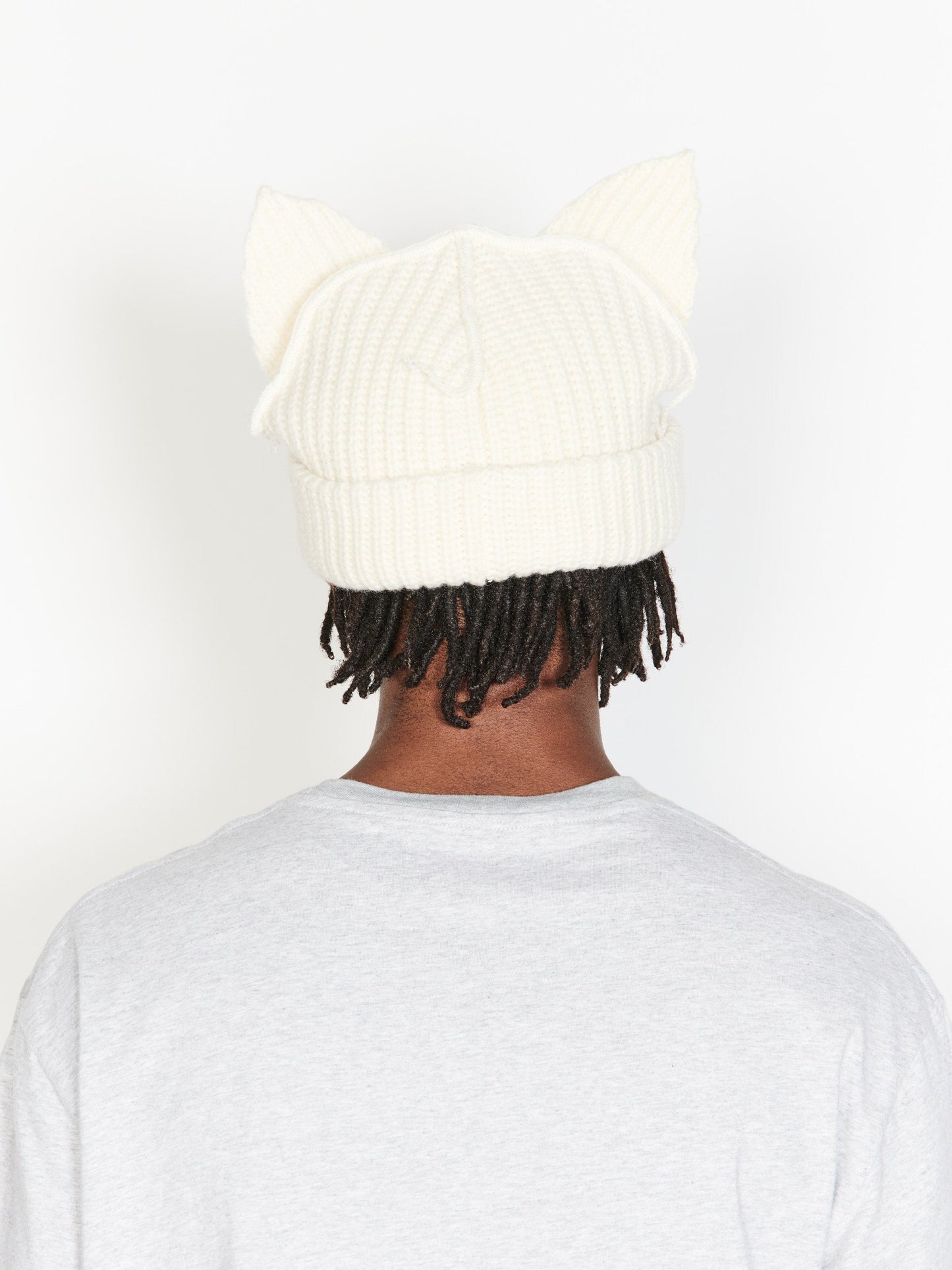 CHARLES JEFFREY LOVERBOY Chunky Ears Beanie Ecru