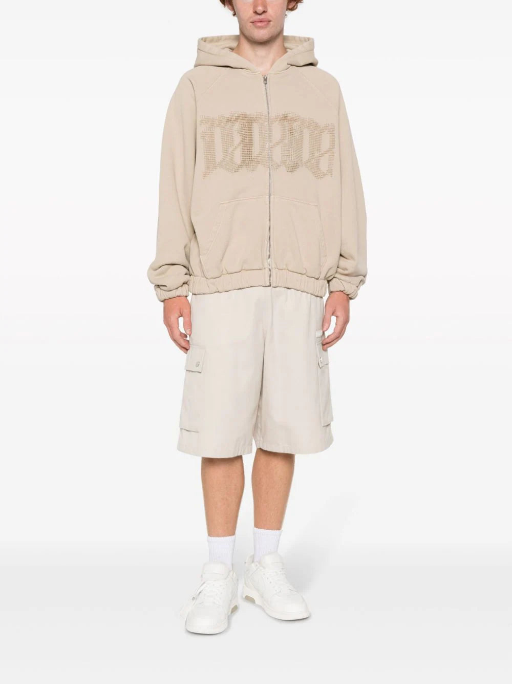 MISBHV Frequency Zipped Hoodie Beige