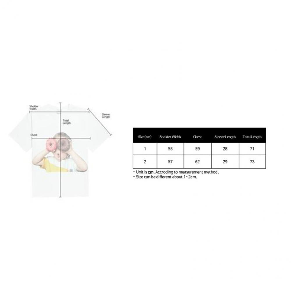 ADLV Baby Face Short Sleeve T-shirt White Donuts 1 R