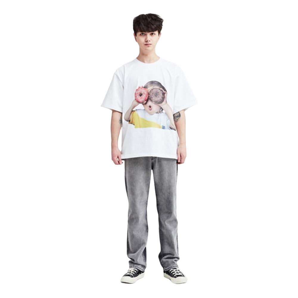 ADLV Baby Face Short Sleeve T-shirt White Donuts 1 R