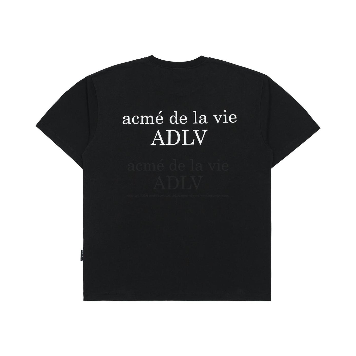 ADLV Baby Face Cat Hug Girl Short Sleeve T-shirt Black