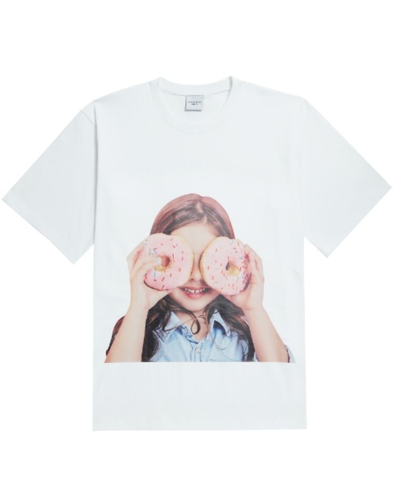 ADLV Baby Face Short Sleeve T-shirt White Donuts3