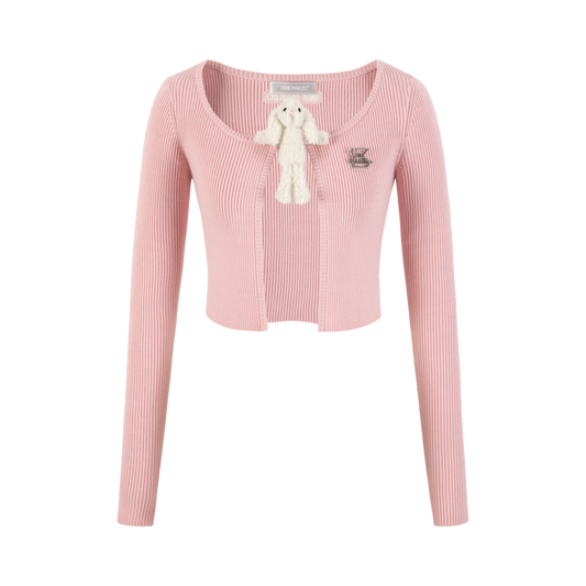 13DE MARZO Doozoo Buckle Cardigan Pink