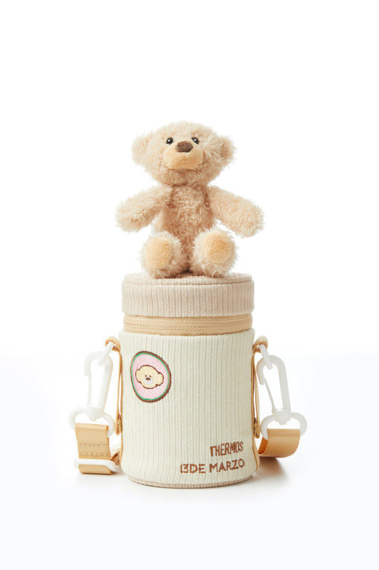 13DE MARZO Bear Sit Insulated Food Jar Khaki