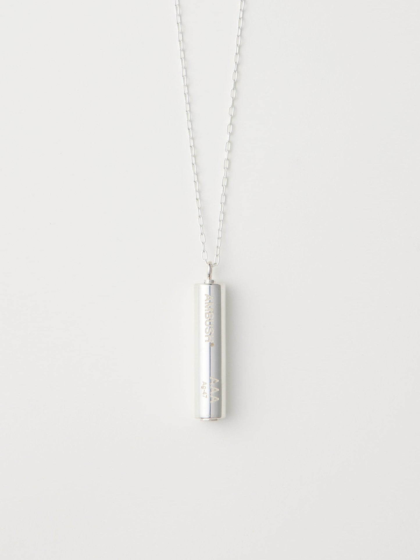 AMBUSH Battery-charm Necklace In Grey