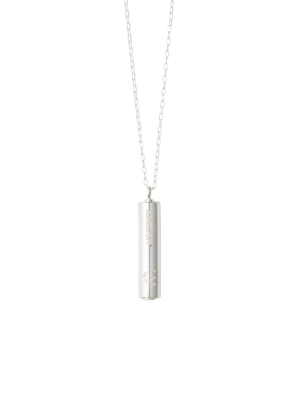 AMBUSH Battery-charm Necklace In Grey