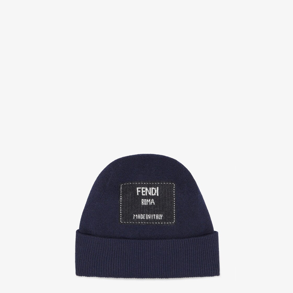 FENDI Blue Cashmere Hat