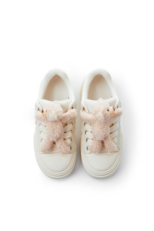 13DE MARZO Bear Platform Sneakers White