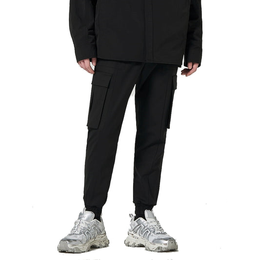 JUUN.J Wool-blended Cargo Jogger Pants Black