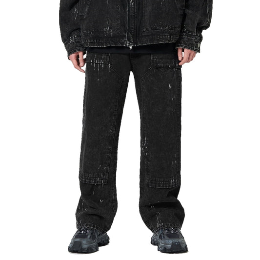 JUUN.J Denim Painter Pants Black