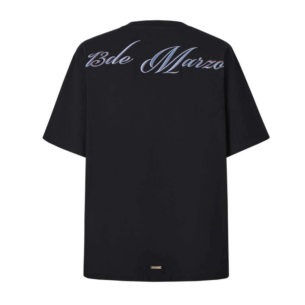 13DE MARZO Bear Gift Bow T-Shirt Black