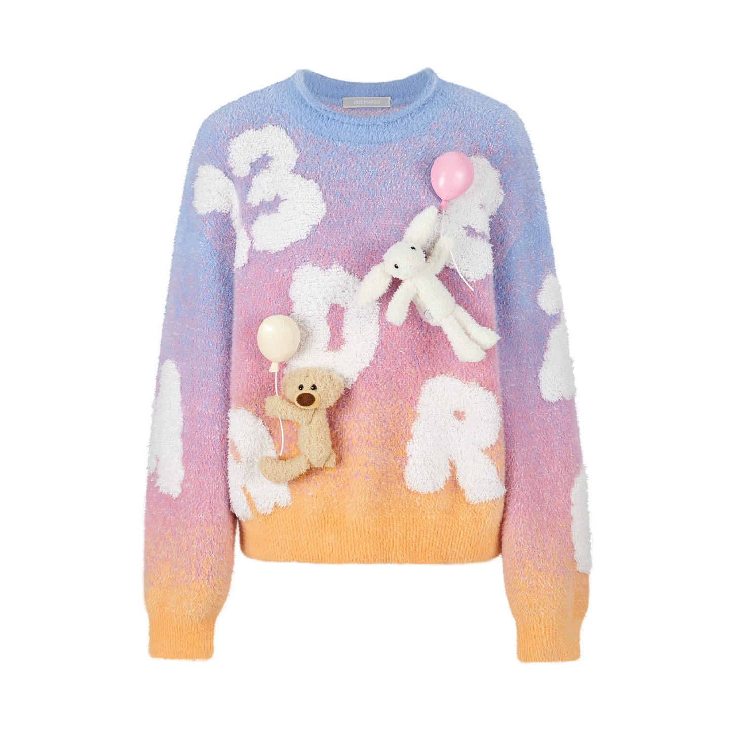 13DE MARZO Float Cloud Balloon Sweater Orange