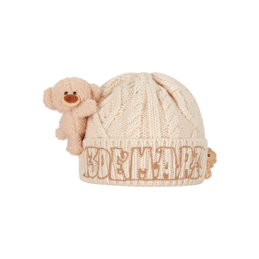 13DE MARZO BabyBear Weave Beanie Almond