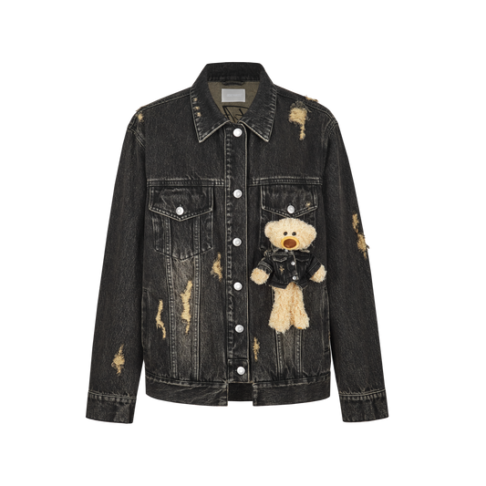 13DE MARZO Doozoo Costume Denim Jacket Black