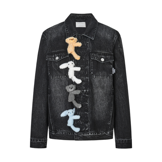 13DE MARZO Friends Hangout Denim Jacket Black