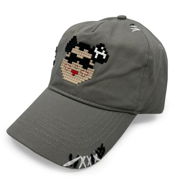 MHRS 8-BIT Double C Bear Hand Stitched Hat