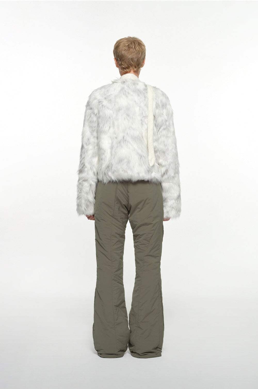 NACHE Jacquard Faux Fur Jacket Cream