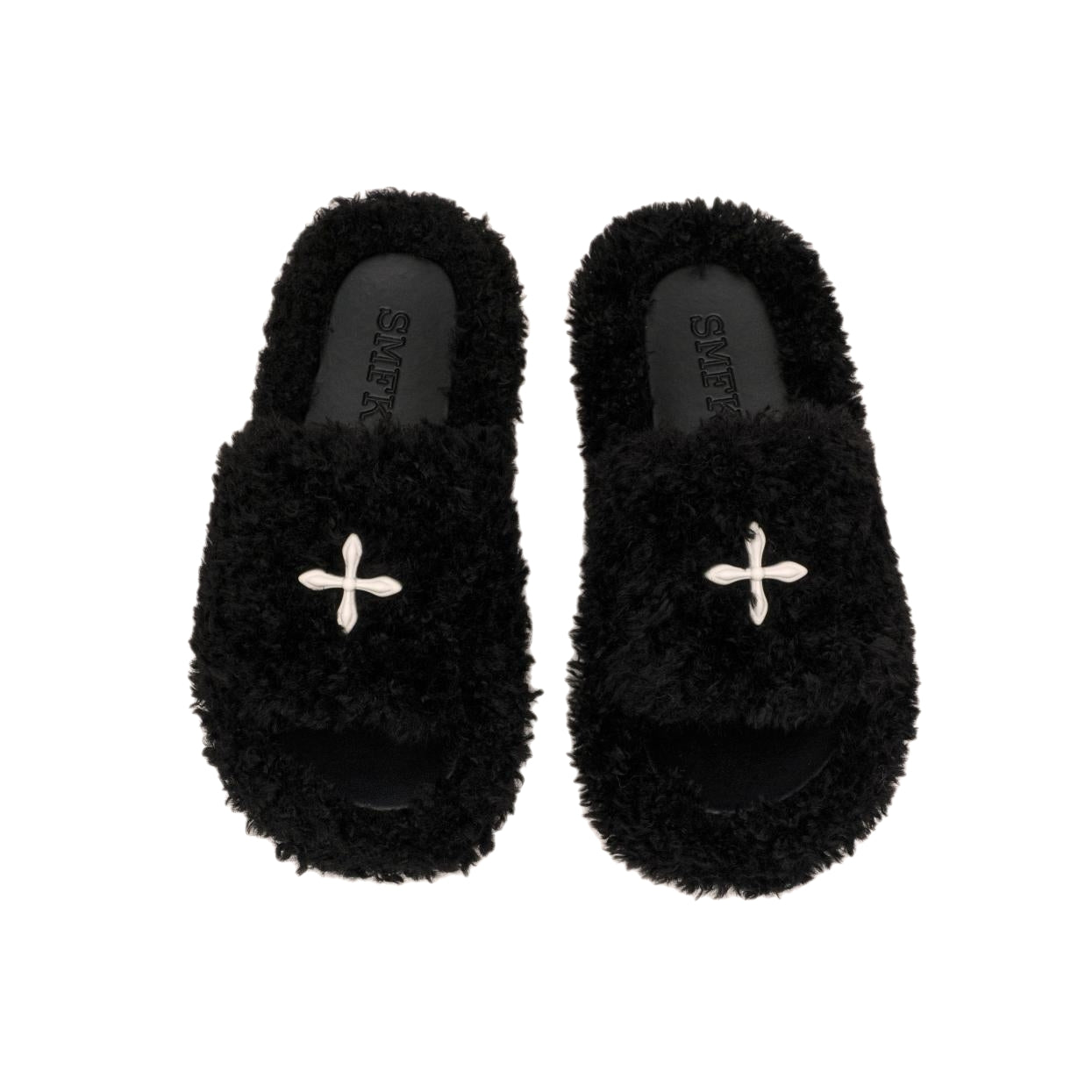 SMFK Compass Woolly Black Velvet Slippers