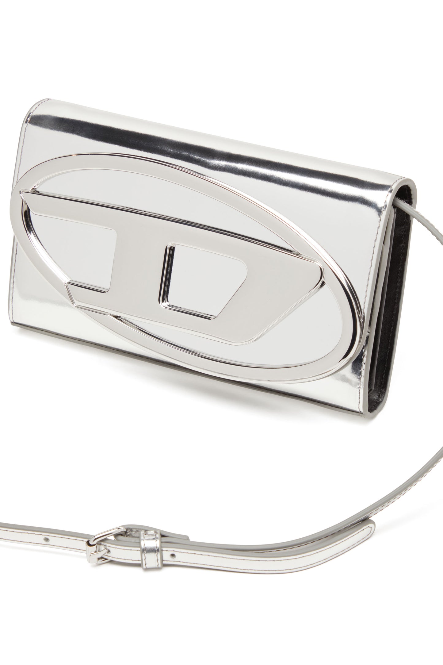 DIESEL 1dr Wallet Strap Silver