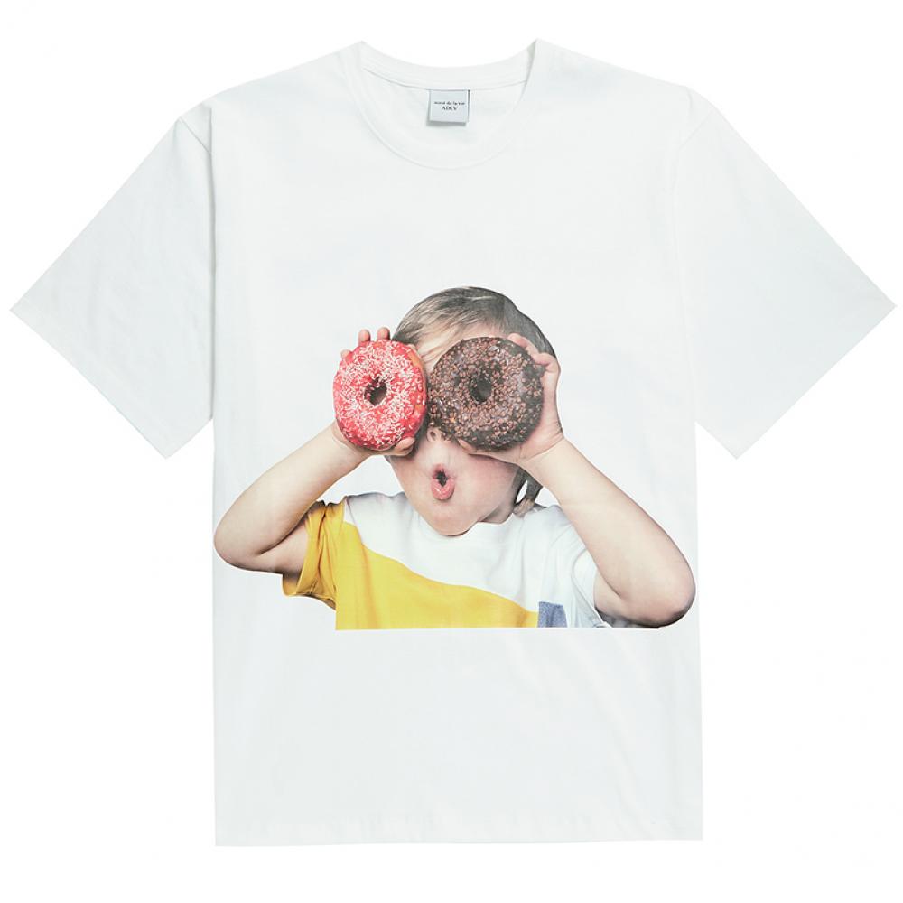 ADLV Baby Face Short Sleeve T-shirt White Donuts 1 R