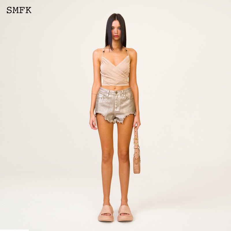 SMFK Ancient Myth Beach Halter-Neck Vest Top Sand