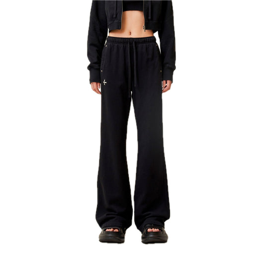 SMFK Compass Cross Classic Flared Sweatpants Black