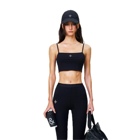 SMFK Compass Hug Ultra-Short Sports Strap Top Black