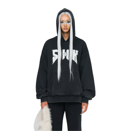 SMFK Compass Metal Rock Loose Hoodie Black