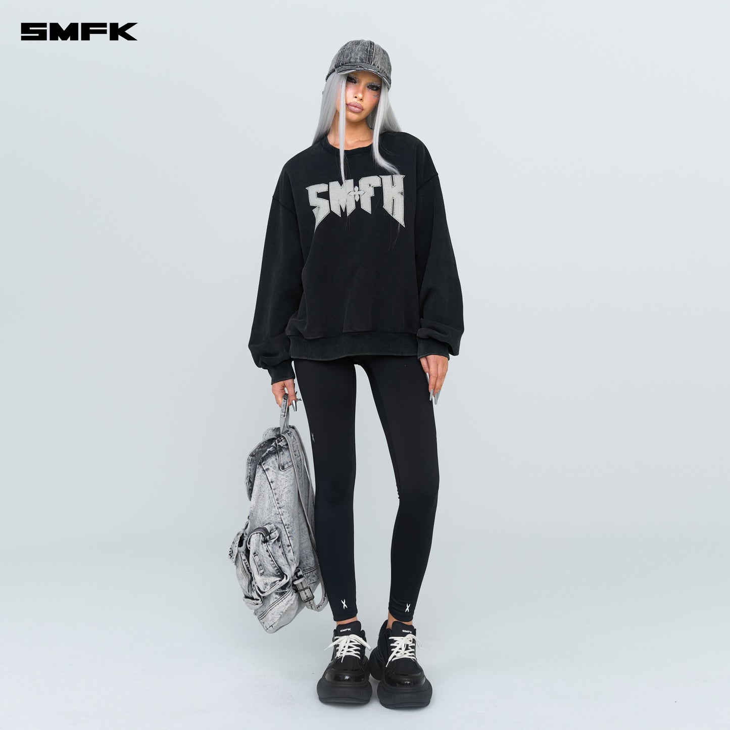 SMFK Compass Metal Rock Retro Loose Sweatshirt