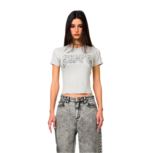 SMFK Compass Metal Rock Slim-Fit Tee Gray