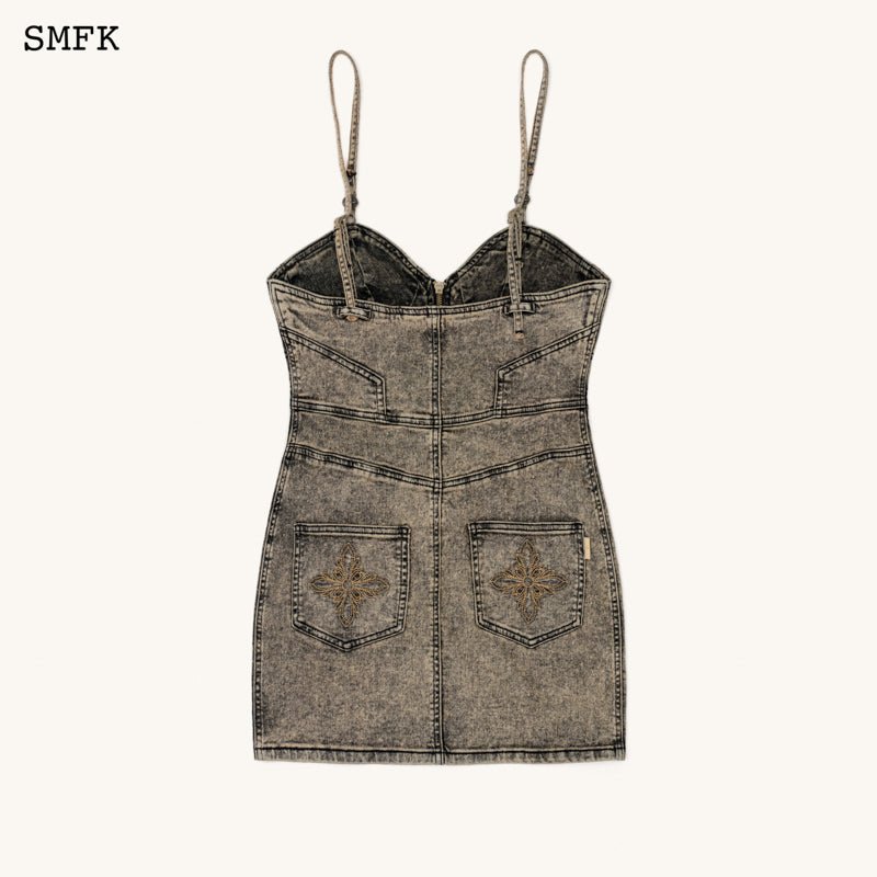 SMFK Compass Rider Denim Short Dress Sunset