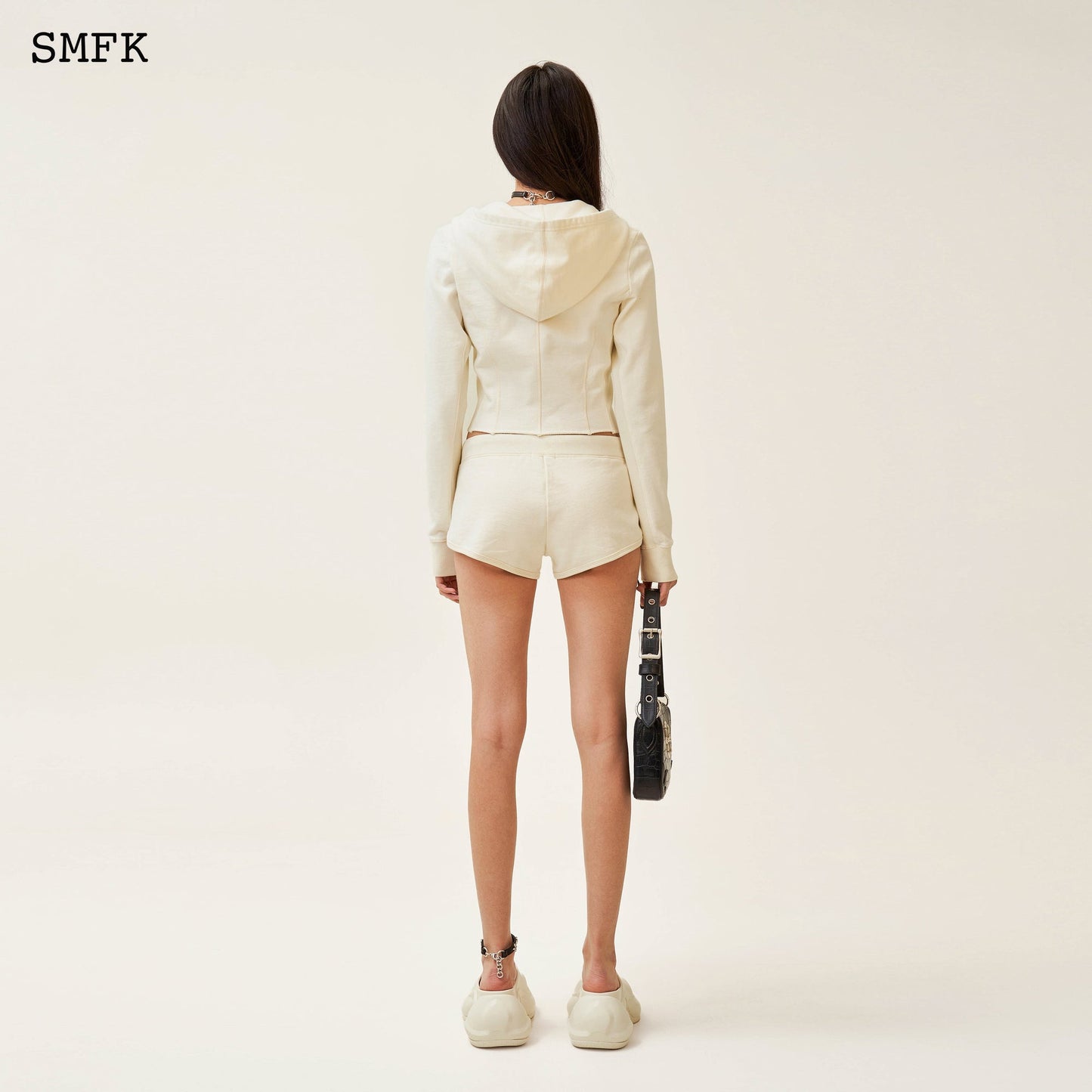 SMFK Compass Rove Stray Slim-Fit Hoodie In White