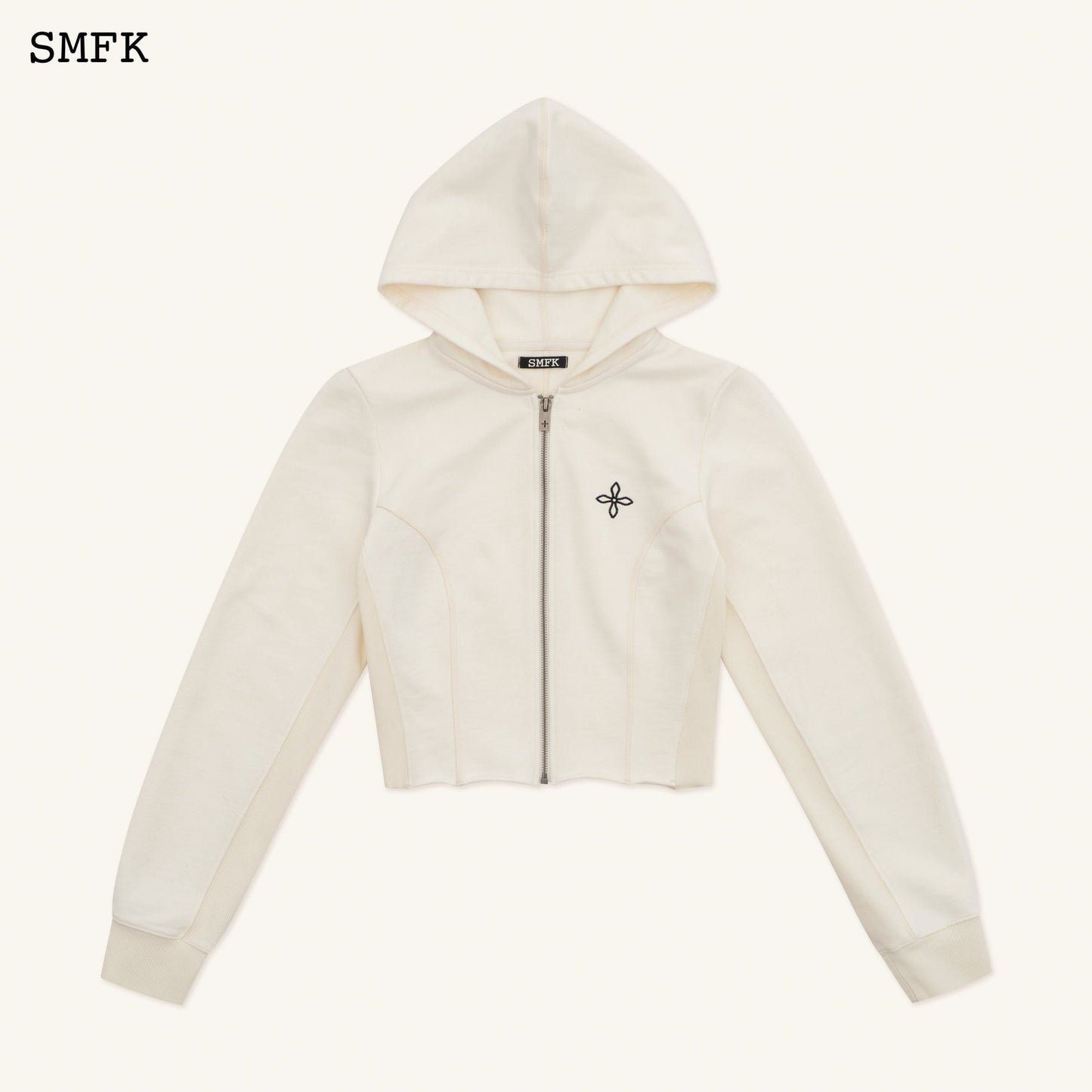 SMFK Compass Rove Stray Slim-Fit Hoodie In White