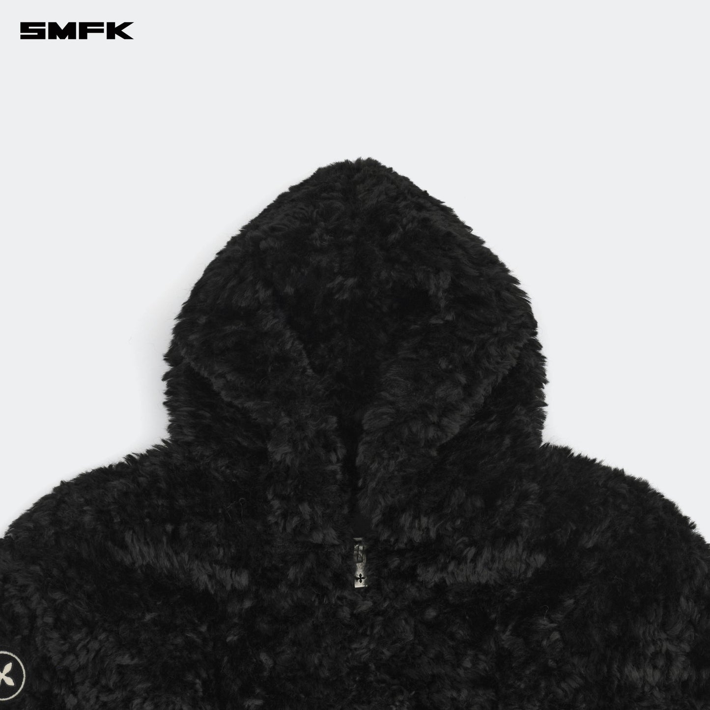 SMFK Compass Snowman Classic Faux Fur Jacket Black