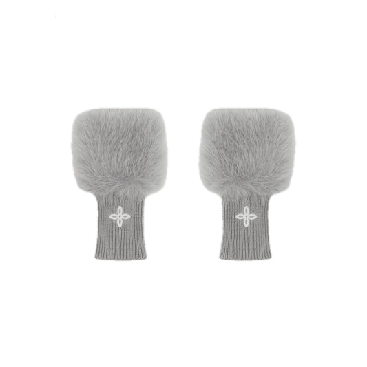 SMFK Compass Snowman Furry Gloves In Gray