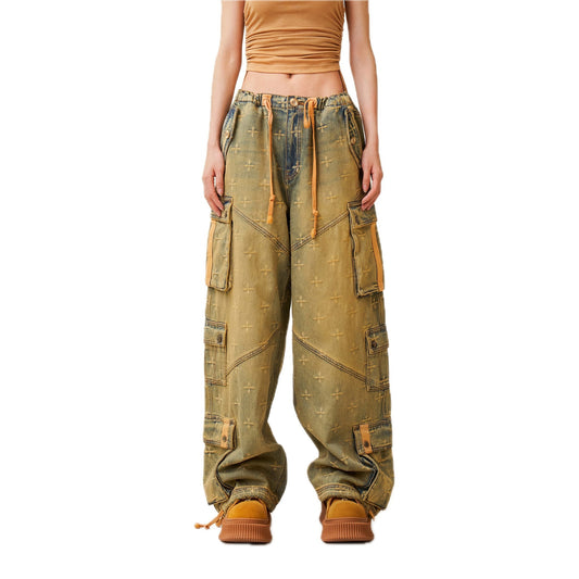 SMFK Compass Temple Garden Retro Paratrooper Pants