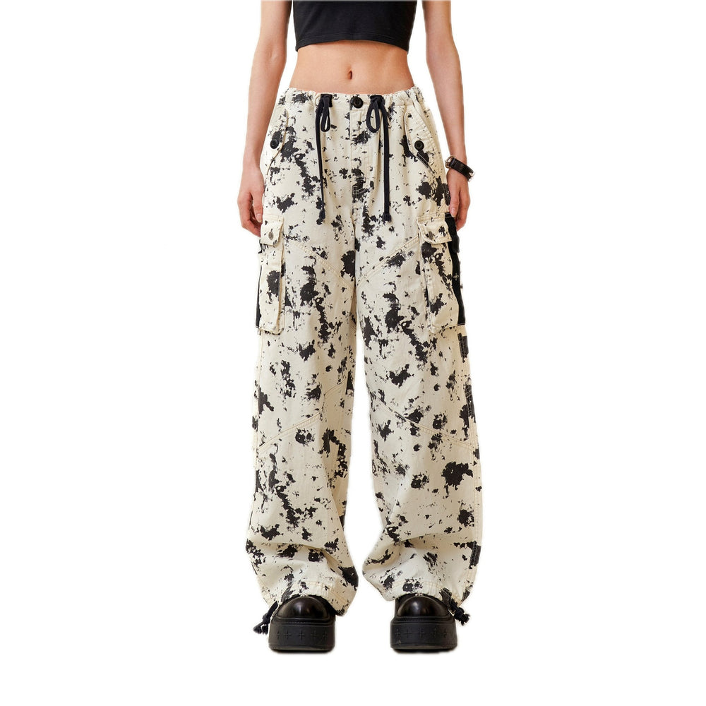 SMFK Compass White Camouflage Retro Paratrooper Pants