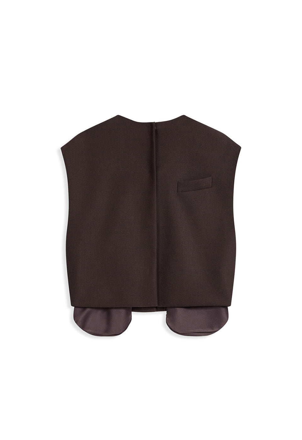 OPEN YY Exposed Pocket Vest Brown