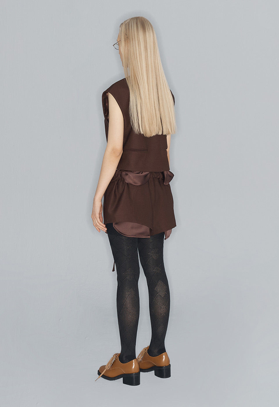 OPEN YY Exposed Pocket Vest Brown