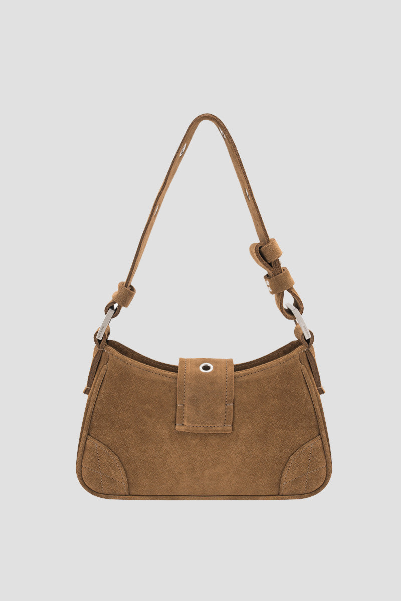 MISBHV Suede Shoulder Bag Small Tobacco