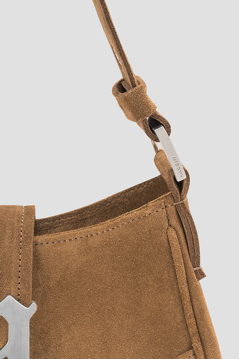 MISBHV Suede Shoulder Bag Small Tobacco