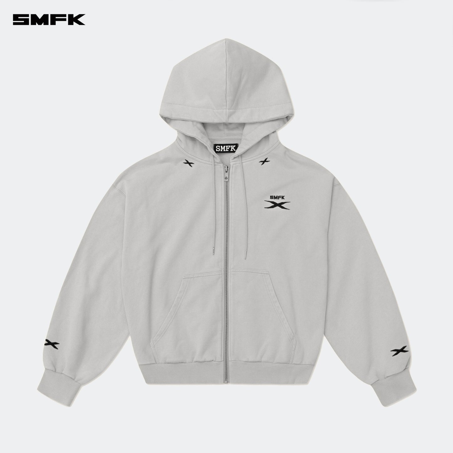 SMFK Future Genes Loose Hoodie Jacket Gray