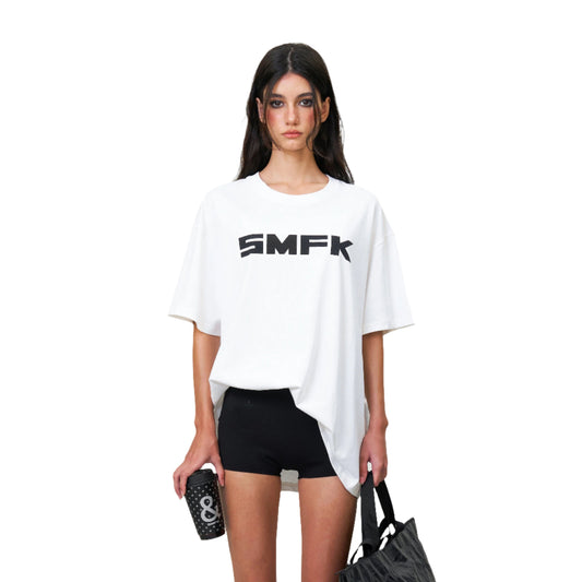 SMFK FUTURE SMFK Logo Standard Loose Tee White