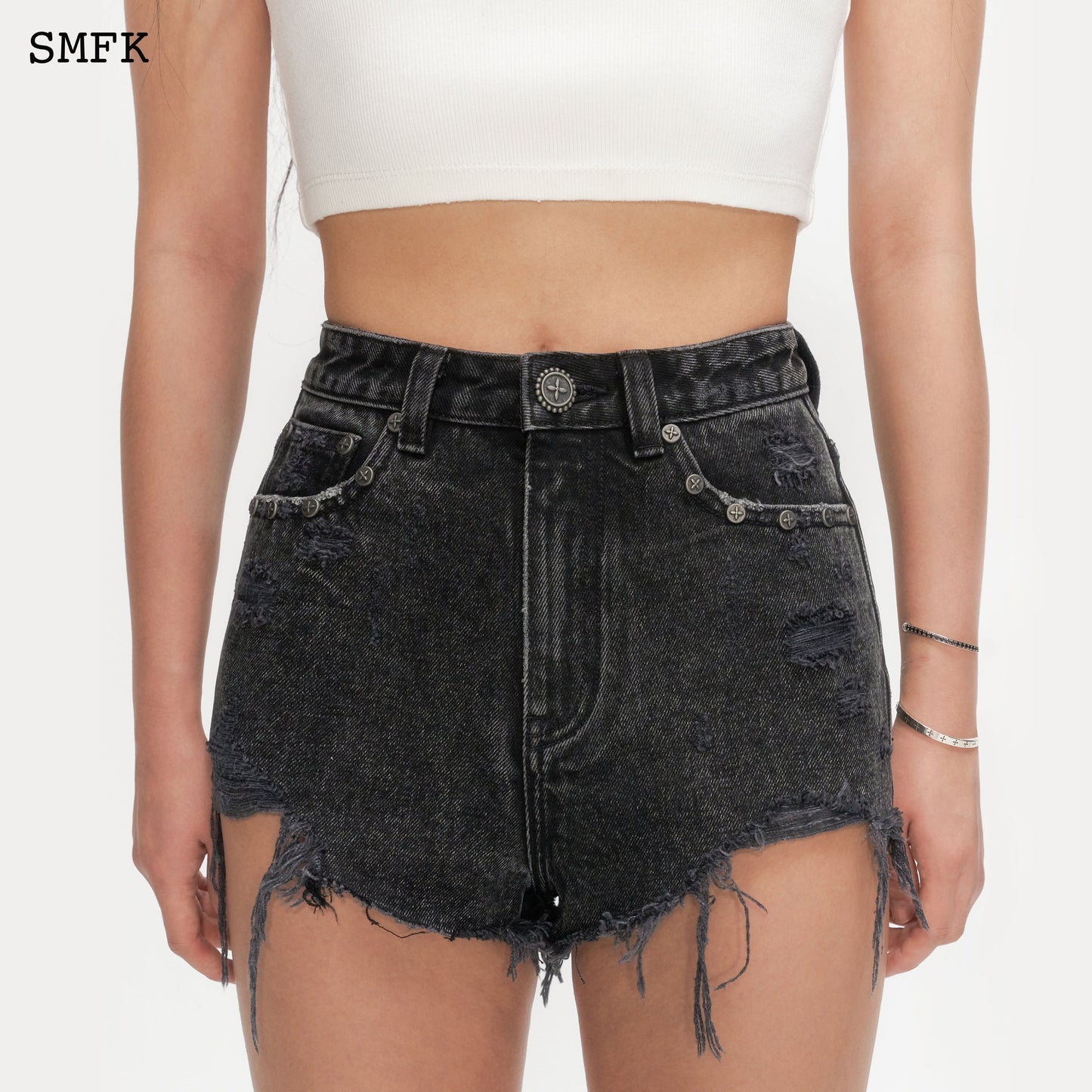 SMFK Wilderness Rock Black Short Jeans