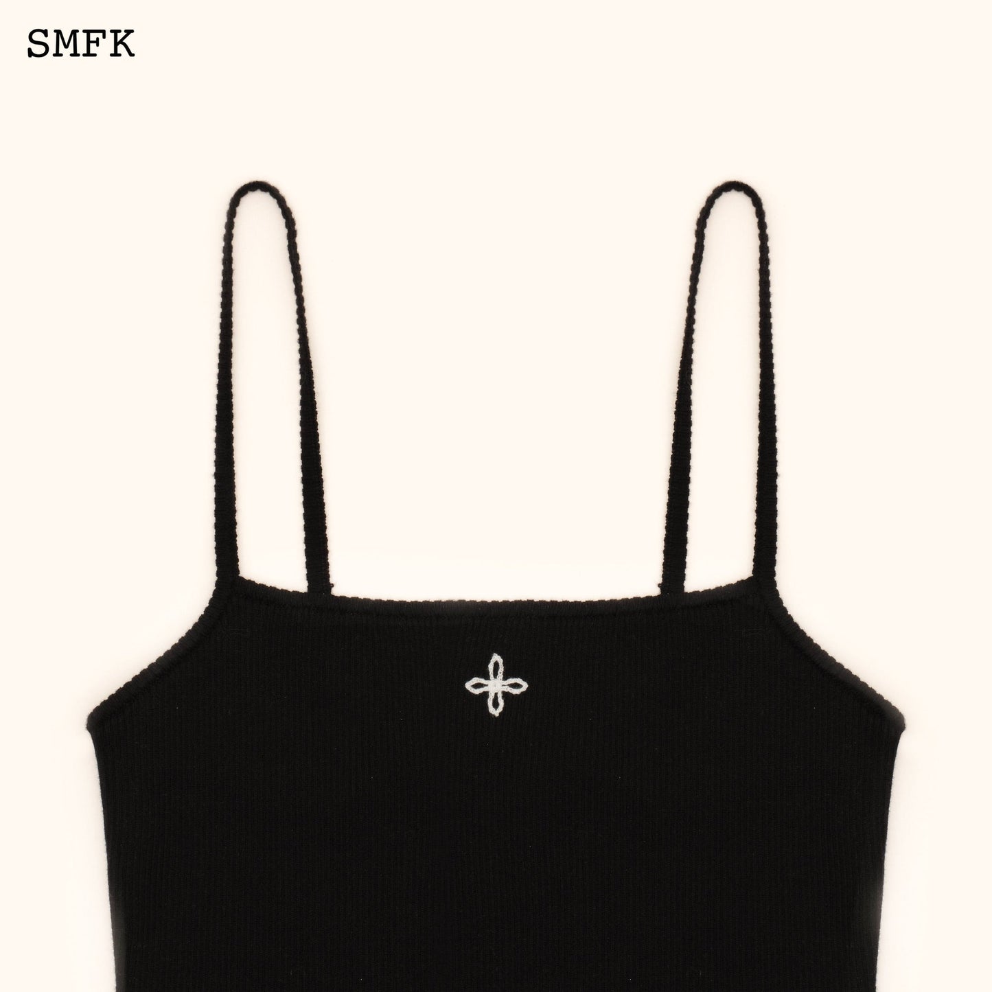 SMFK WildWorld Cross Riding Knitted Vest Top In Black