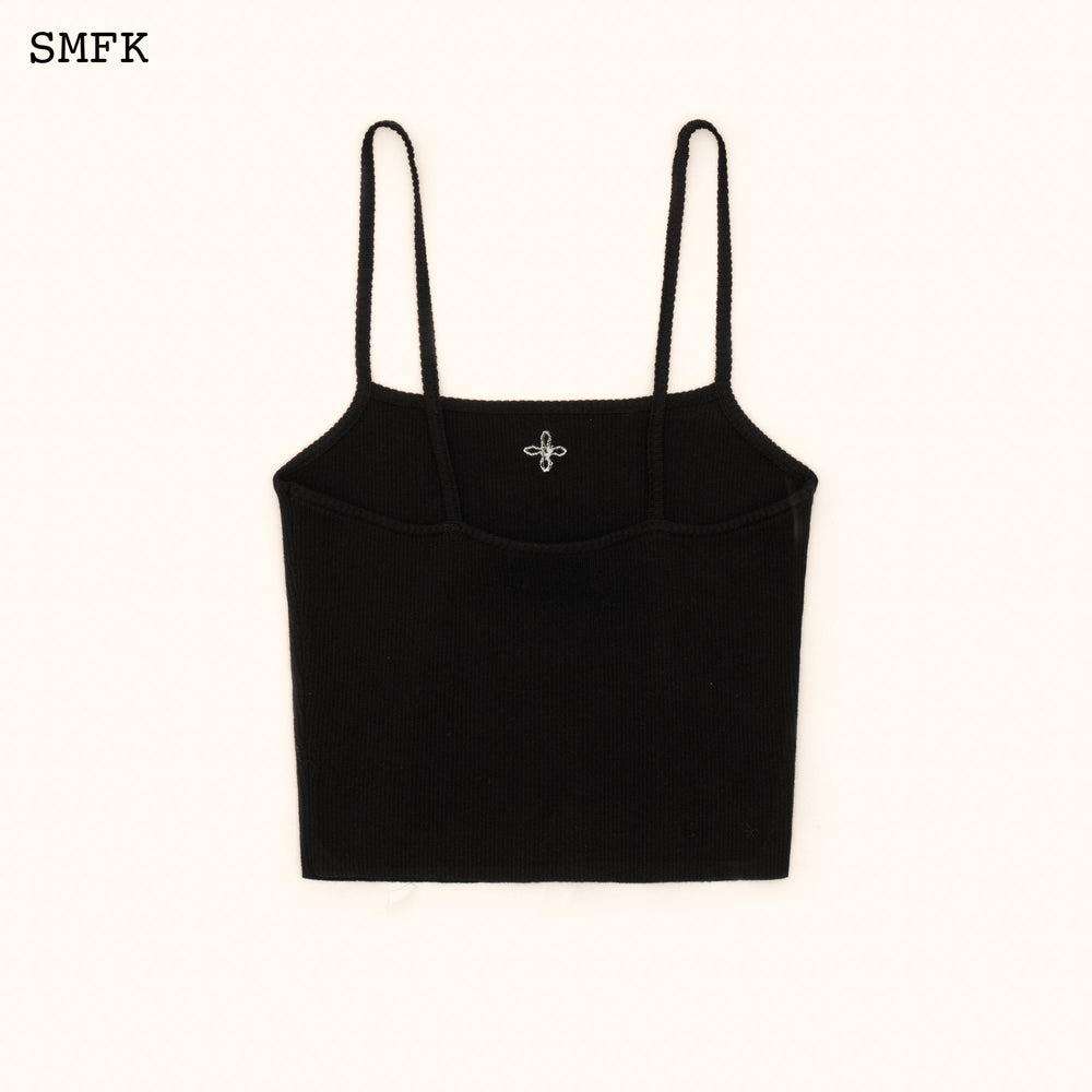 SMFK WildWorld Cross Riding Knitted Vest Top In Black