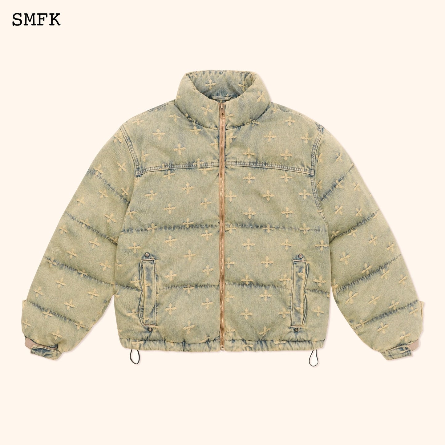 SMFK Wildworld Denim Garden Camping Puffer Jacket