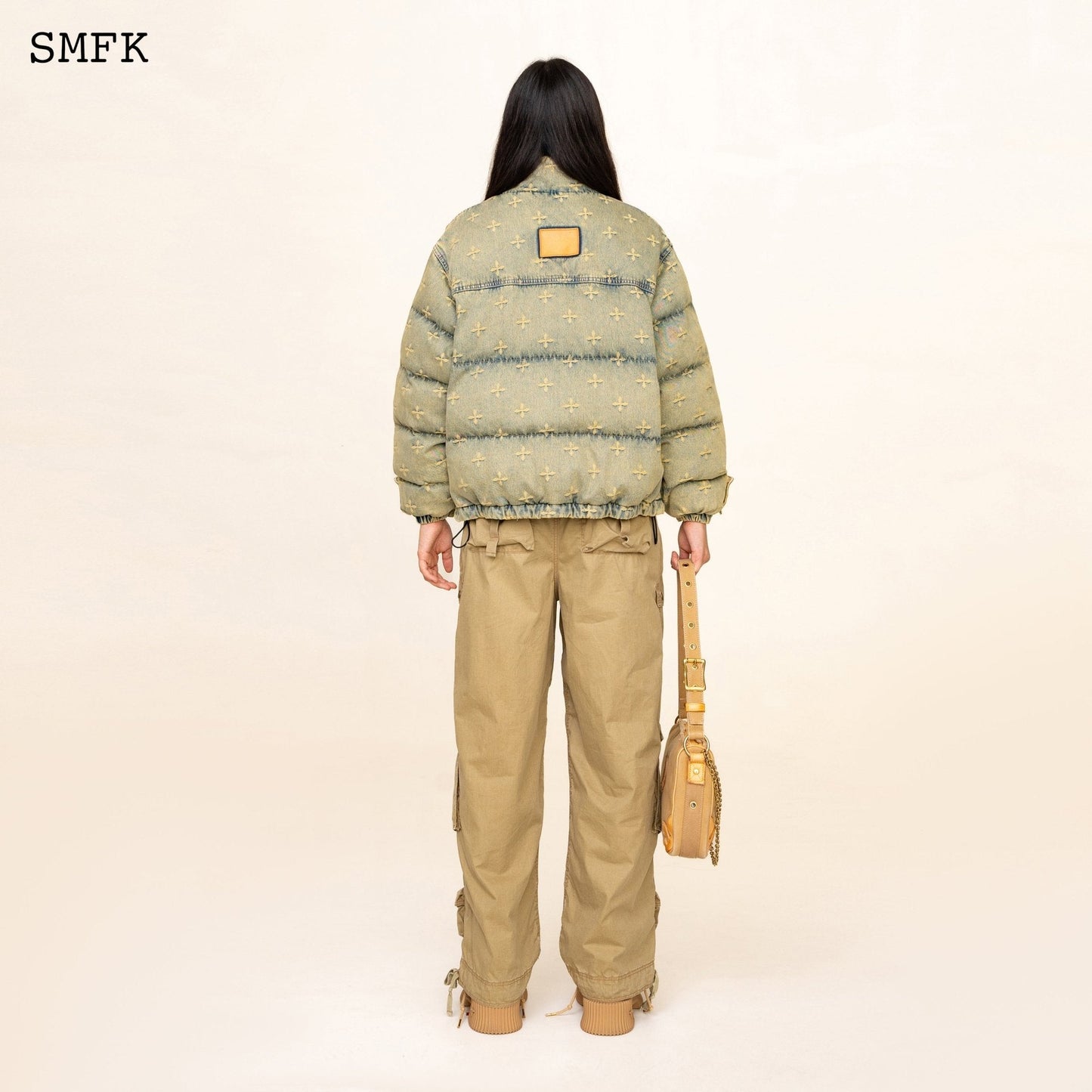 SMFK Wildworld Denim Garden Camping Puffer Jacket