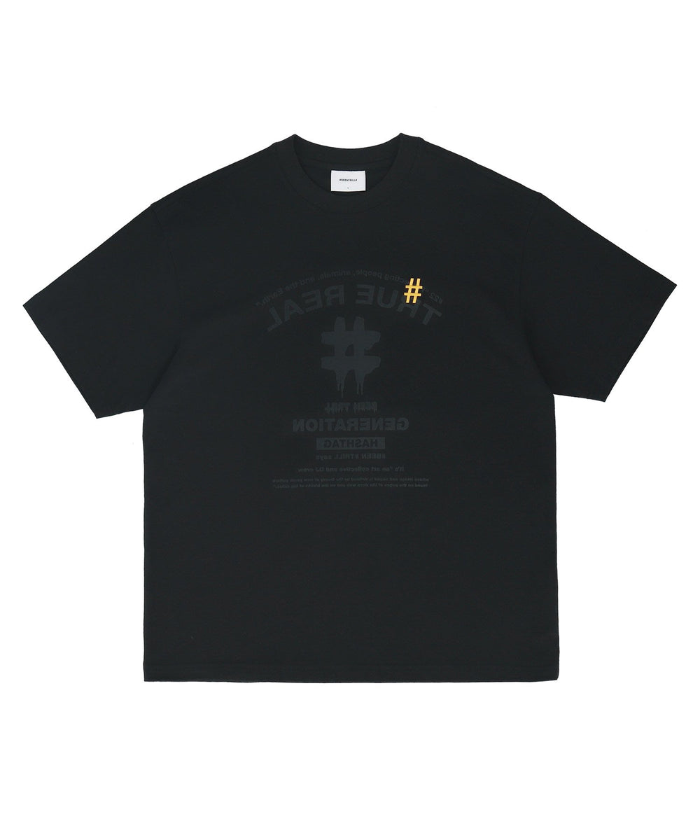 BEENTRILL Mirror Print Overfit Short-sleeved T-shirt